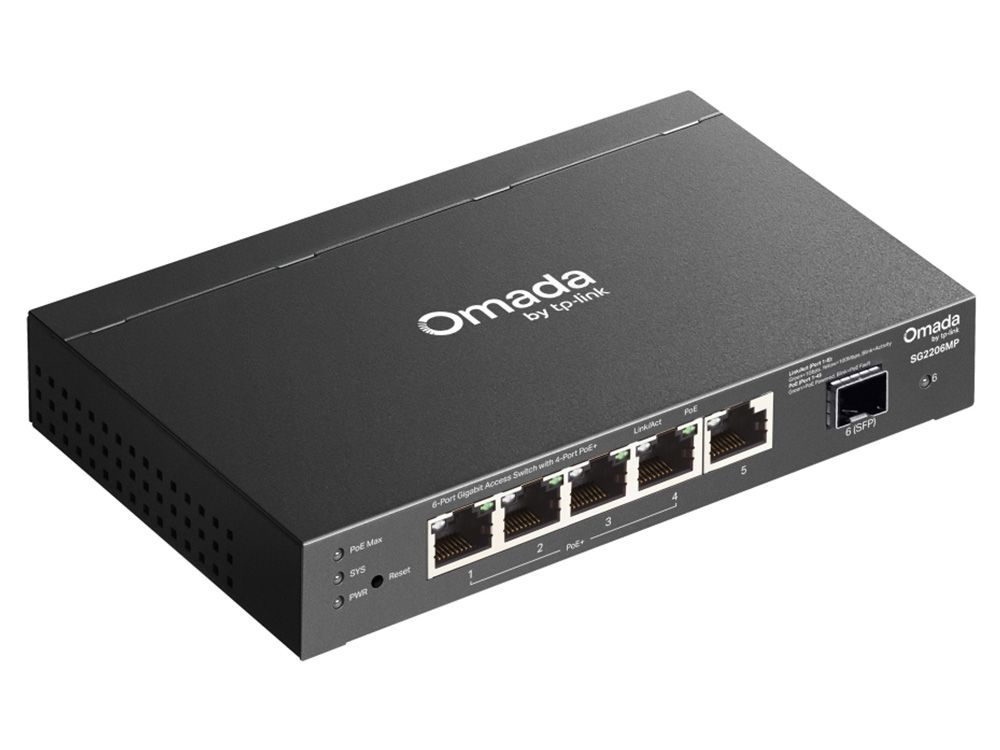 Omada by TP-Link SG2206MP bovenkant en voorkant