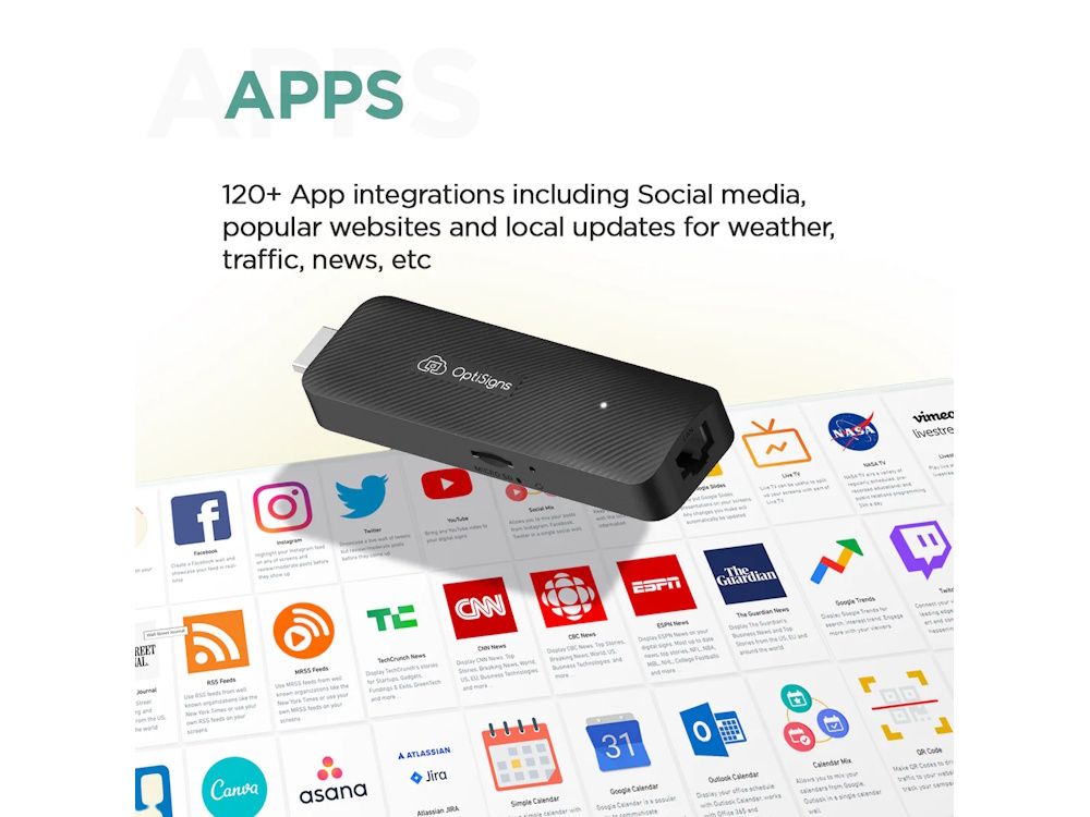 OptiSign Android player - all apps