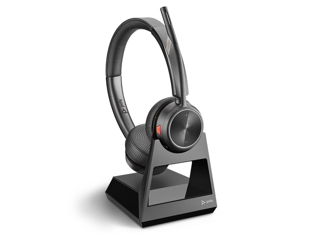 Poly Savi 7200 serie headset voor bureautelefoon inclusief laadstation