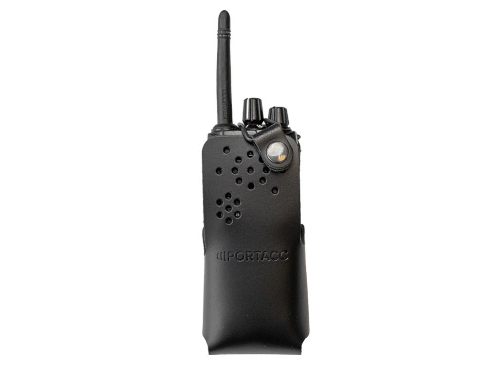 Portacc Lederen Draagtas voor Kenwood TK-3701D Portofoon