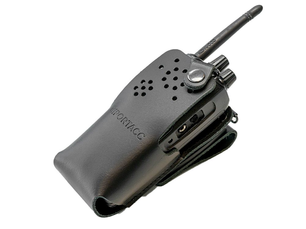 Portacc Lederen Draagtas voor Kenwood TK-3701D Portofoon
