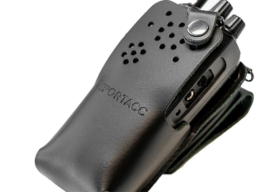 Portacc Lederen Draagtas voor Kenwood TK-3701D Portofoon