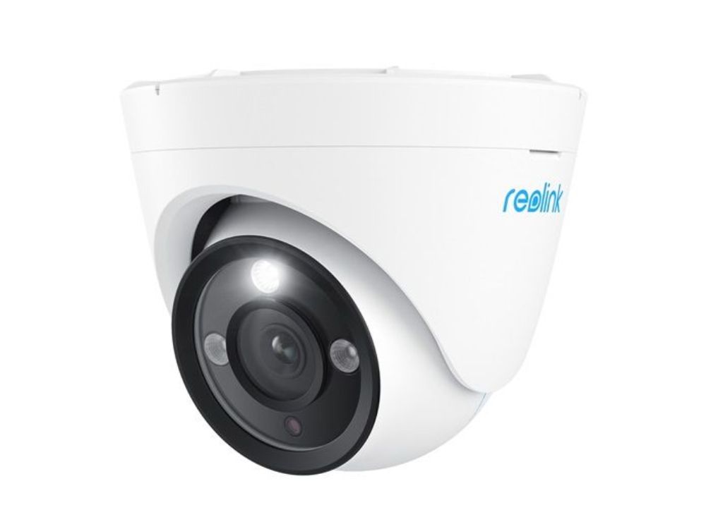 Reolink P434-W Outdoor 4K turret camera, 3x optische zoom voorkant en zijkant