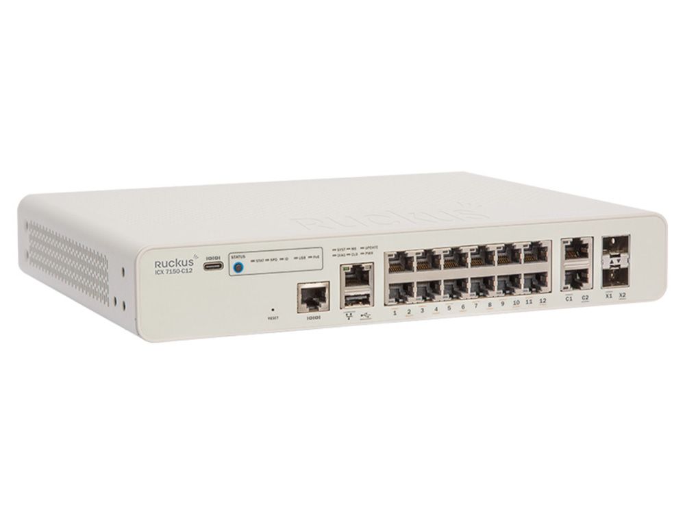 RUCKUS ICX 7150-C12P switch stackable