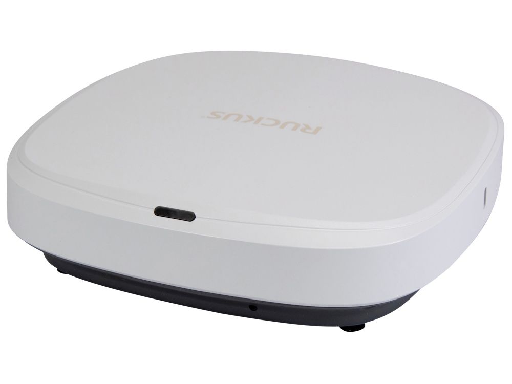 Het Ruckus R370 Unleashed WiFi 7 indoor access point liggend schuin