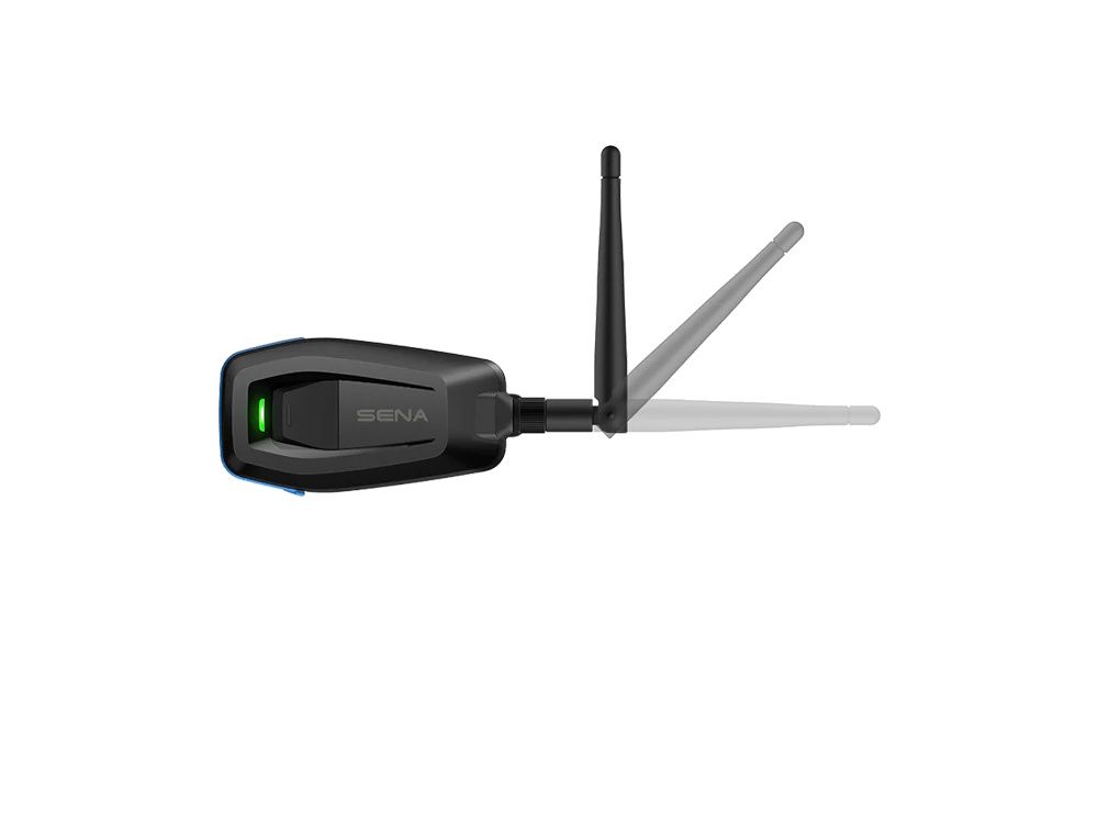 De Sena MeshPort Blue Bluetooth headset naar Mesh Intercom adapter met verstelbare antenne
