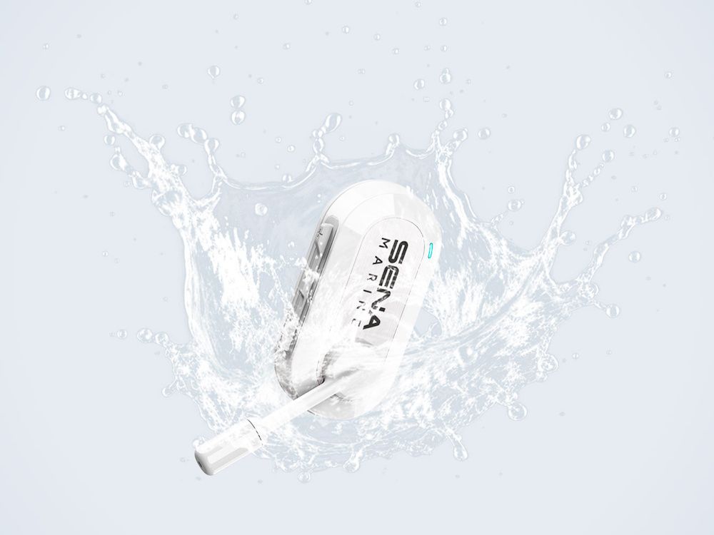 De Sena Nautitalk Crew headset voor communicatie op het water is waterbestendig
