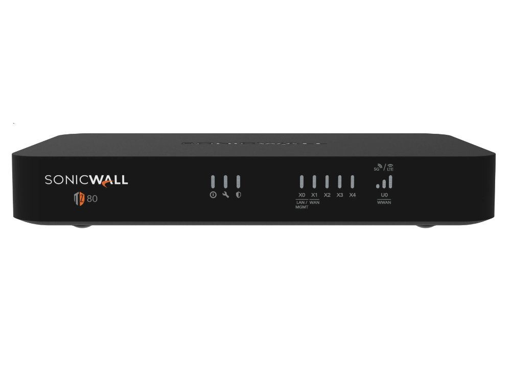 SonicWall TZ80 productfoto Firewall 3 jarig Secure Connect licentie