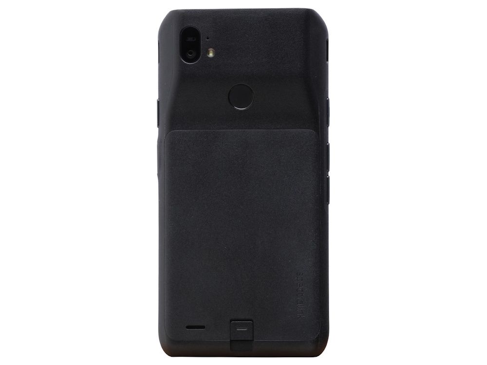 Achterkant van de Spectralink Versity 9640 zakelijke LTE smartphone