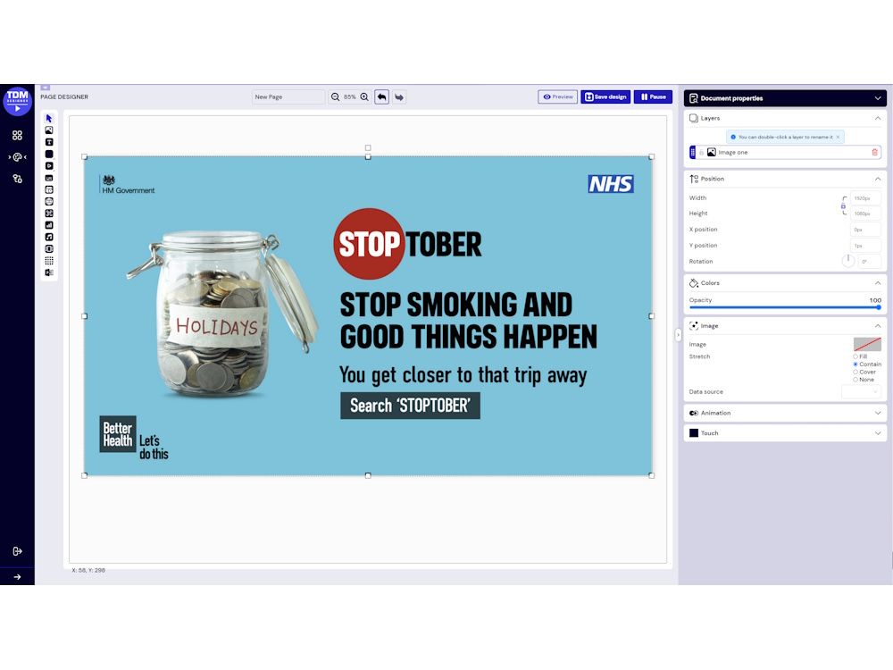 TDM Digital Signage software beheeromgeving