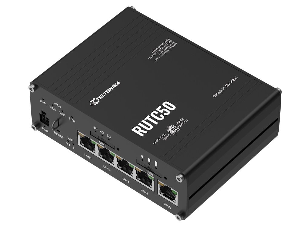 Teltonika RUTC50 5G VPN router met WiFi 6