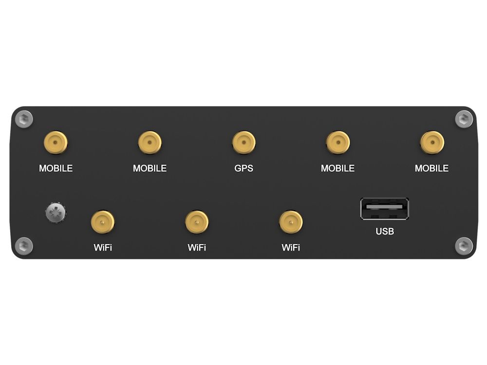 Teltonika RUTC50 5G VPN router met WiFi 6 antenne-aansluitingen en USB