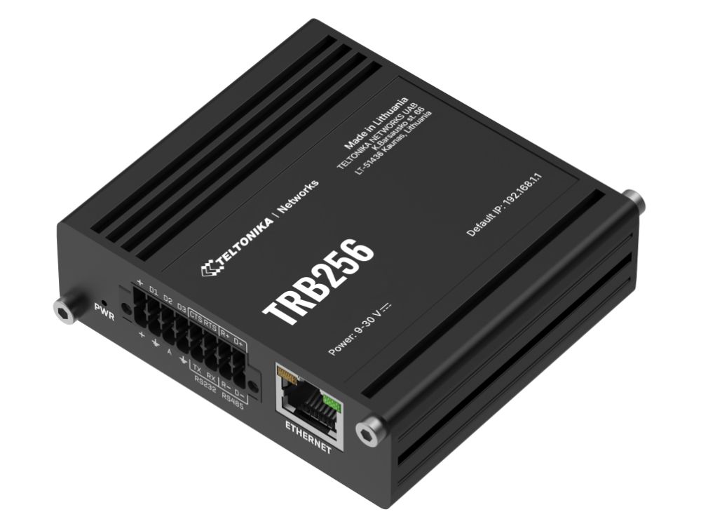 Teltonika TRB256 iot gateway 16-pin terminal en ethernetpoort