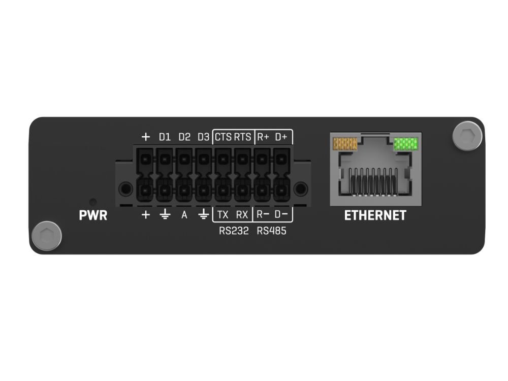 Teltonika TRB256 iot gateway aansluitingen terminal i/o