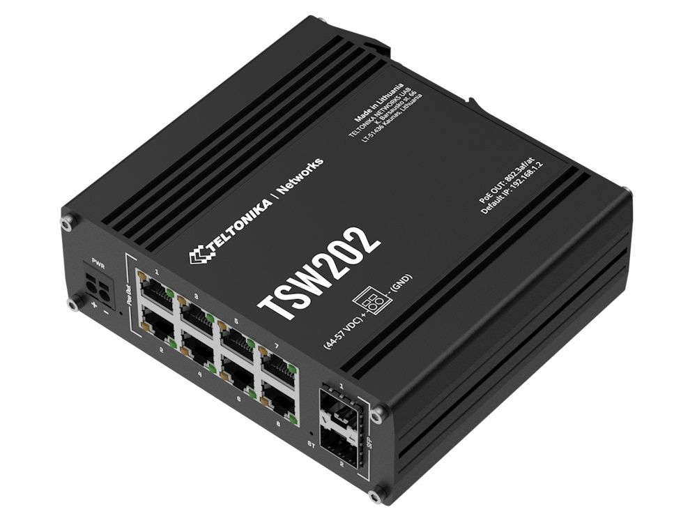 Teltonika TSW202 managed PoE+ switch