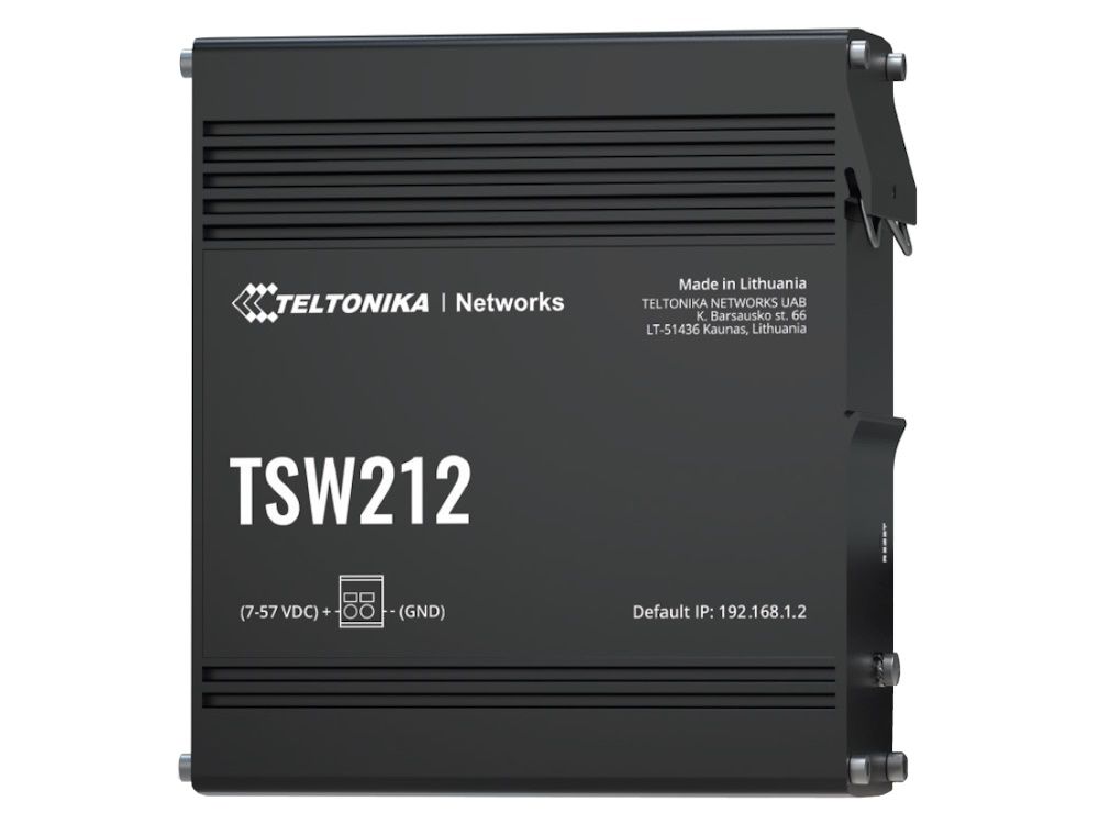 Teltonika TSW212 managed netwerk switch voorkant