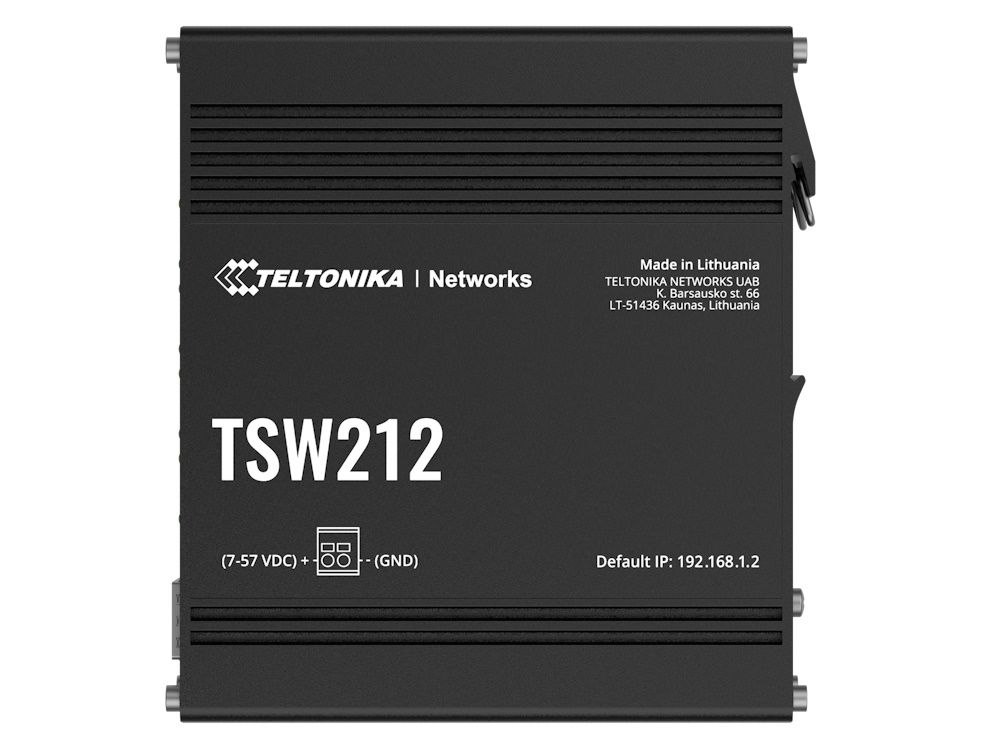 Teltonika TSW212 managed netwerk switch voorkant