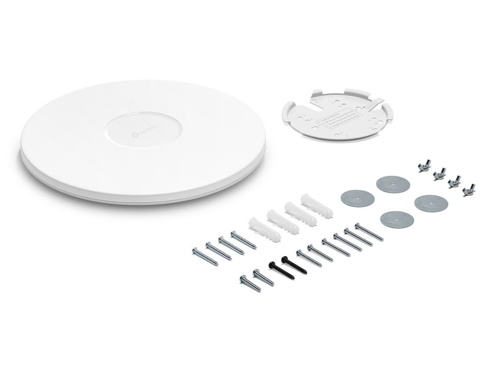 Verpakkingsinhoud van het TP-Link Omada EAP683 UR indoor WiFi 6 access point