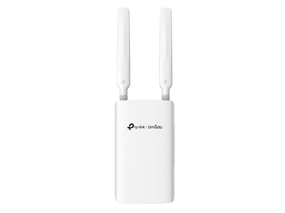 TP-Link Omada ER703WP-4G-Outdoor WiFi 6 Gigabit VPN 4G Outdoor Router voorzijde met antennes