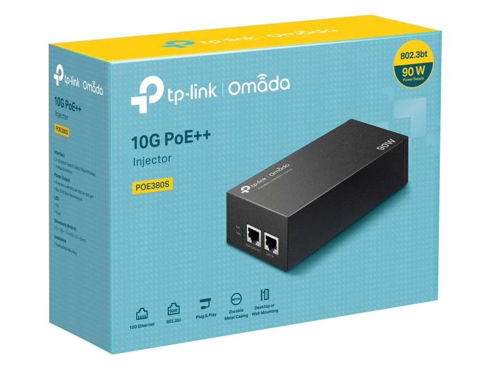 TP-Link POE380S 10G PoE++ injector 90W verpakking