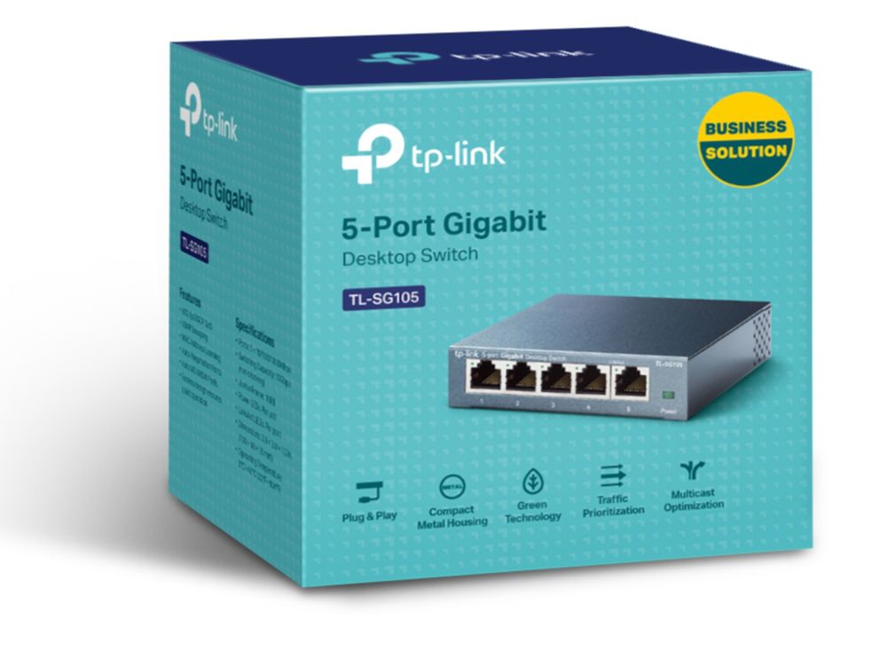 TP-Link SG105 5-poorts Gigabit Desktop Switch verpakking doos box