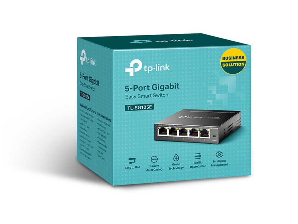 TP-Link TL-SG105E 5-Poorts Gigabit Smart Switch verpakking doos box