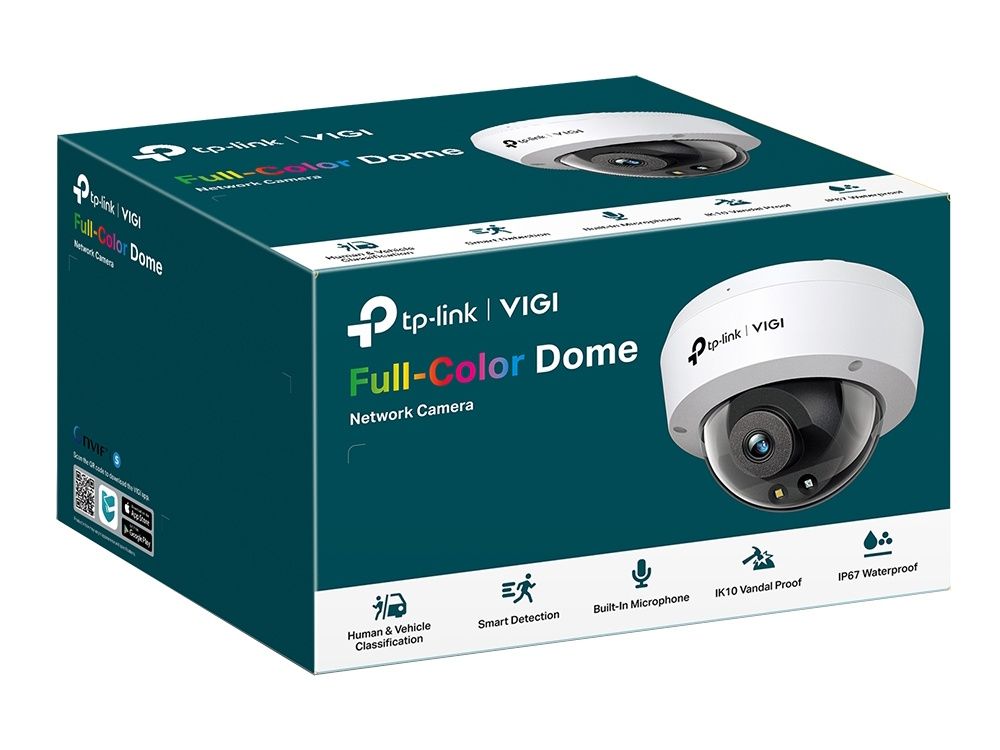 Verpakking van de TP-Link VIGI C250 2.8 mm 5MP full-color outdoor dome camera