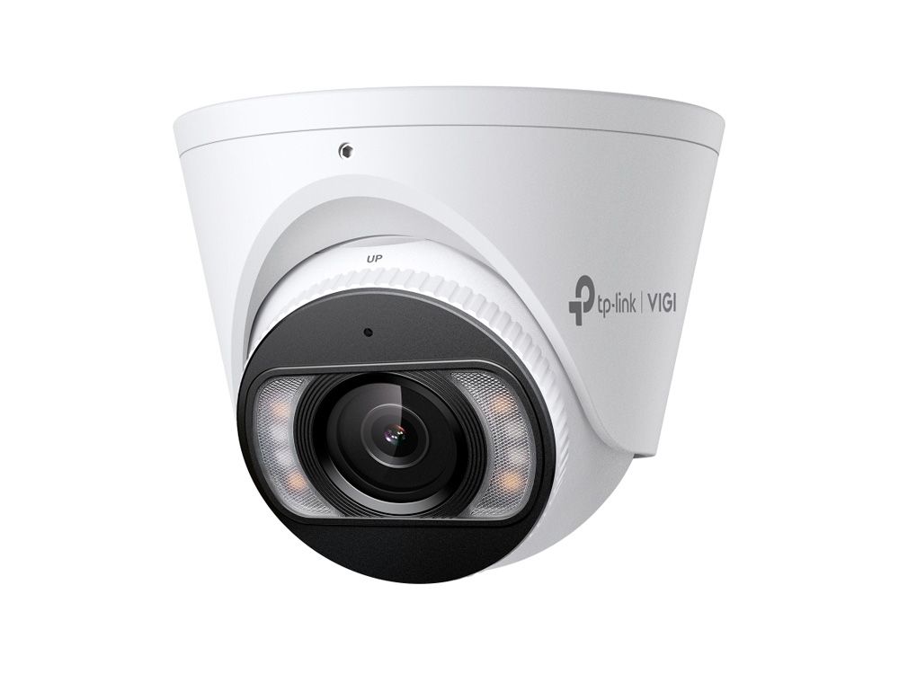 Voorkant van de TP-Link VIGI C445 2.8 outdoor turret camera voor camerabeveiliging