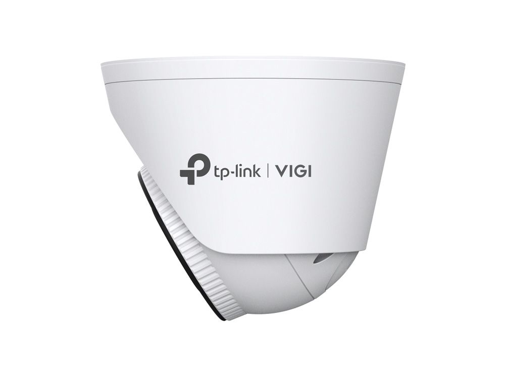 Zijkant van de TP-Link VIGI C445 2.8 outdoor turret camera voor camerabeveiliging met het TP-Link VIGI logo