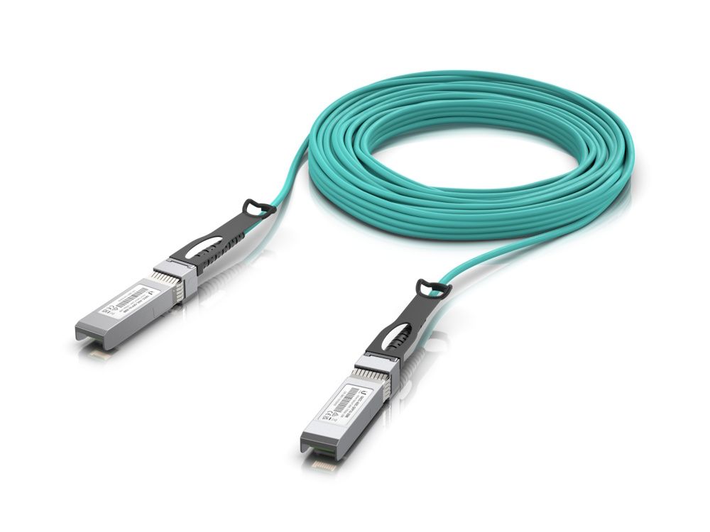 De Ubiquiti UniFi 10G Long-Range Direct Attach Cable UACC-AOC-SFP10-20M met twee SFP+ connectoren