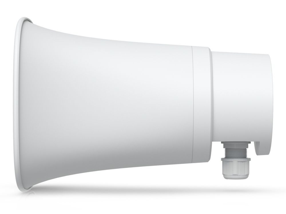 Zijkant van de Ubiquiti AI Horn Speaker