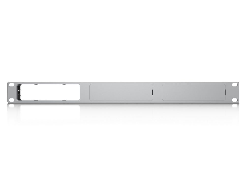 Voorkant van de Ubiquiti AI Key Rack Mount 1U (UACC-AI-Key-RM) met ruimte voor 3 AI Keys