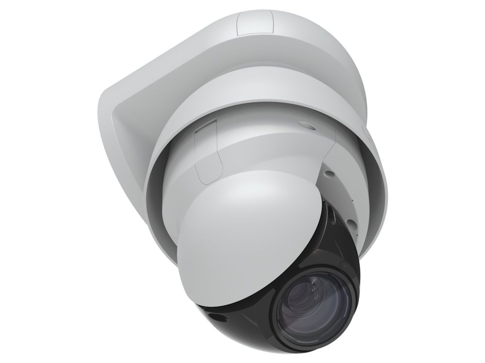 Onderkant van de Ubiquiti AI PTZ Industrial IP-camera (AI PTZ-W) met 4K resolutie en AI en 22x optische zoom