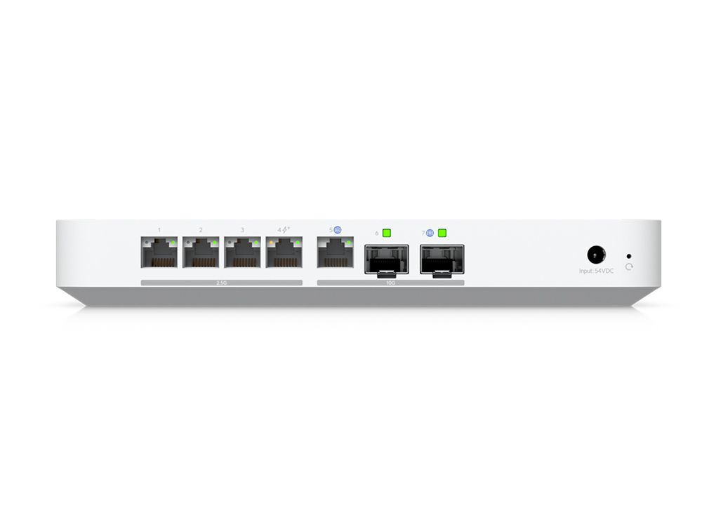 Ubiquiti UniFi Cloud Gateway Fiber - Compacte Router met PoE, 2x 10G SFP+