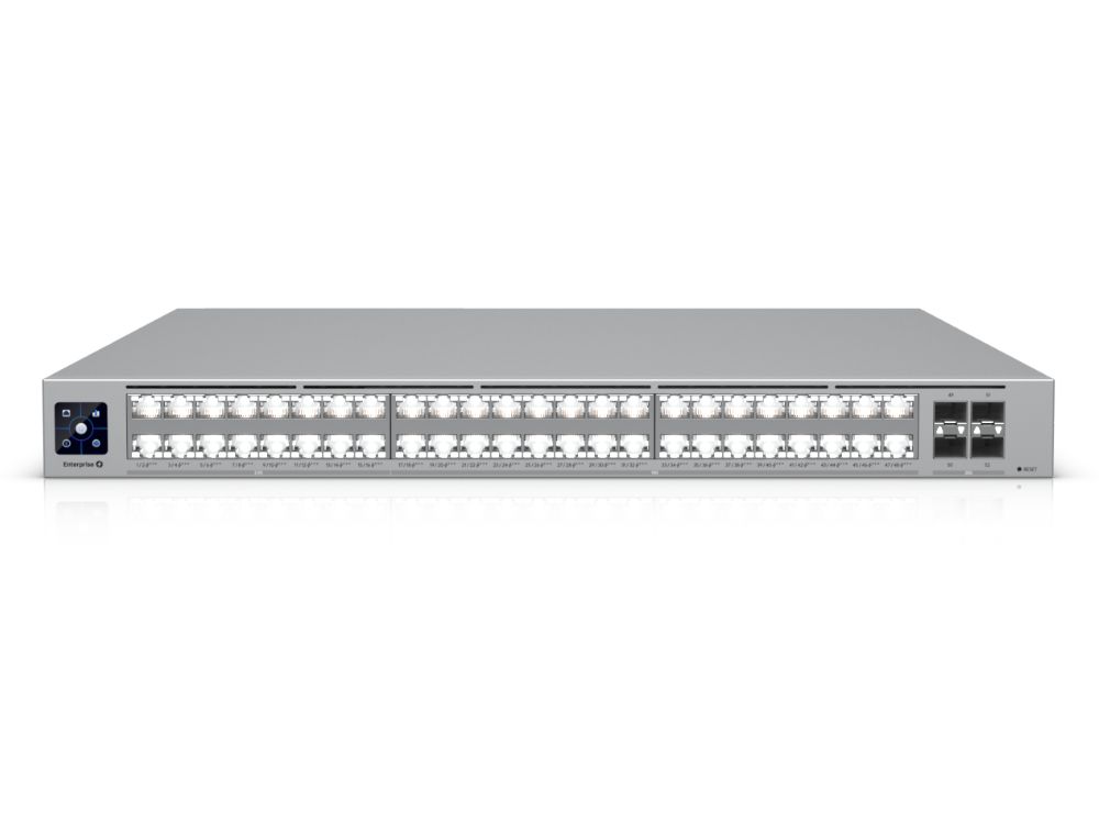 Ubiquiti UniFi ECS-48-POE 48-poorts L3 Managed Multi-Gigabit PoE+++ Switch voorkant