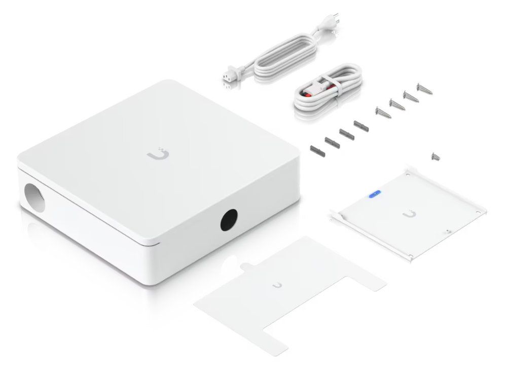 Ubiquiti Enterprise Access Hub, 8 deuren productfoto included accessoires what's in the box inhoud verpakking