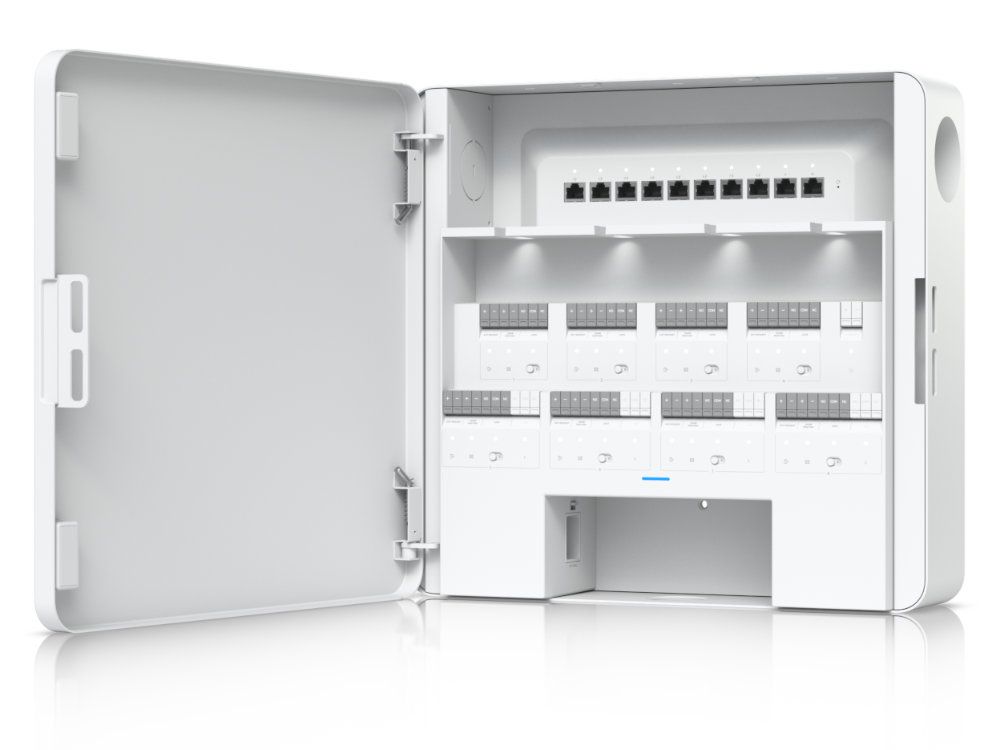 Ubiquiti Enterprise Access Hub, 8 deuren productfoto aansluitingen