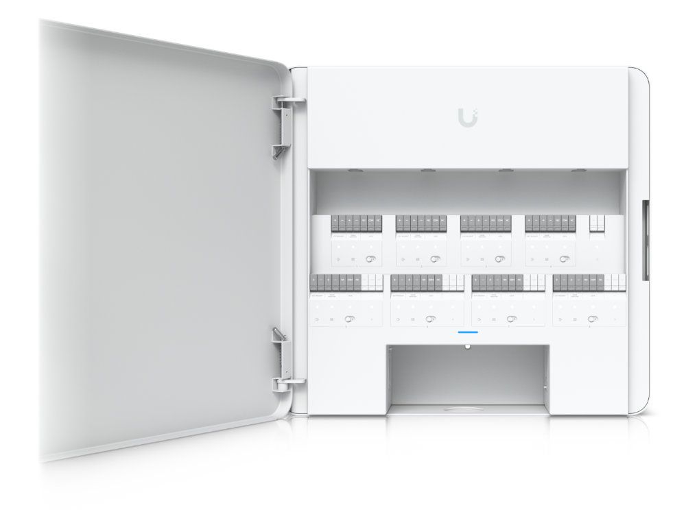 Ubiquiti Enterprise Access Hub, 8 deuren productfoto connections