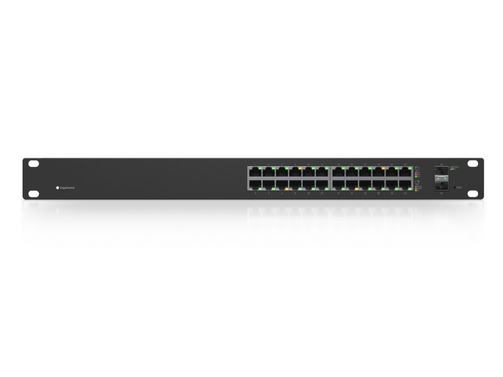 Switch Ubiquiti EdgeSwitch ES-24-250W | 24 Ports Gigabit PoE+ Managé | 2 Ports SFP | Pour Réseau Professionnel Et Avancé