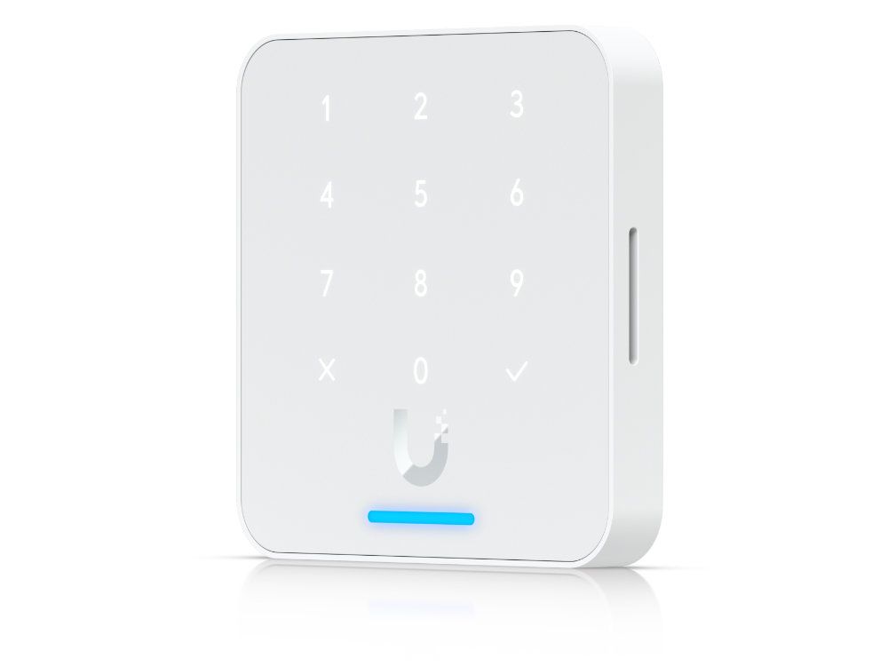 Ubiquiti UniFi Access G3 Reader Flex Wit Productfoto zijkant voorkant keypad