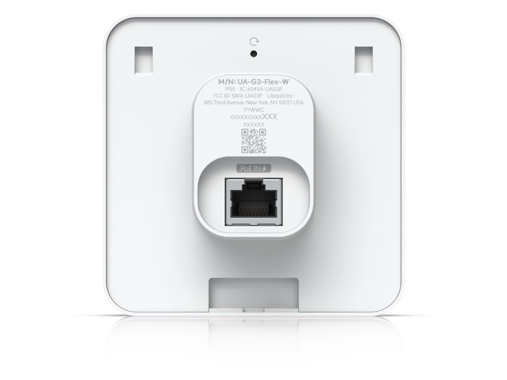 Ubiquiti UniFi Access G3 Reader Flex Wit Productfoto achterkant ethernet PoE 