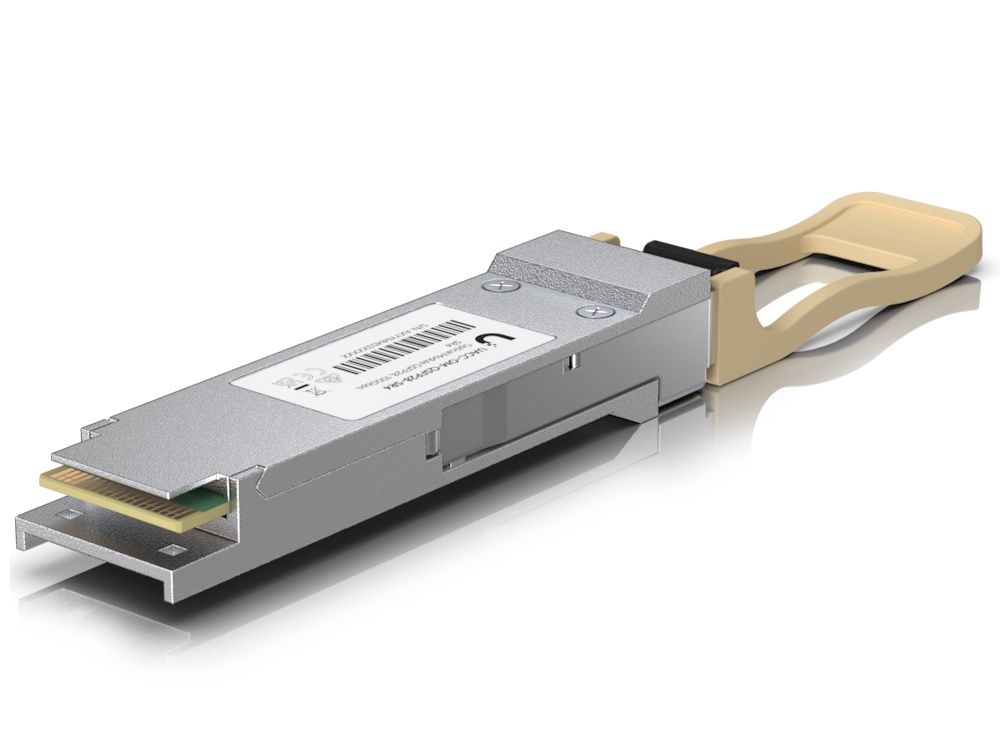 Onderkant van de Ubiquiti UACC-OM-QSFP28-SR4 100G SR4 Multi-Mode Optical Module