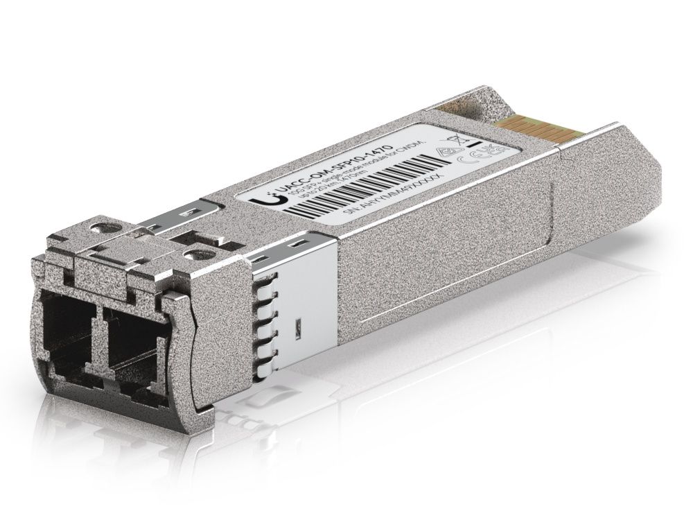 Onderkant van de Ubiquiti 10G CWDM Single-Mode SFP+ Module (UACC-OM-SFP10-1470)