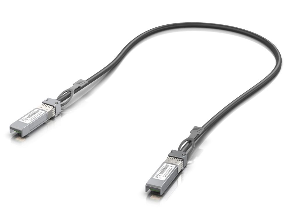 De Ubiquiti UniFi 25G Direct Attach Cable SFP28 (UACC-DAC-SFP28-0.5M) is een DAC-kabel met twee SFP28 connectoren