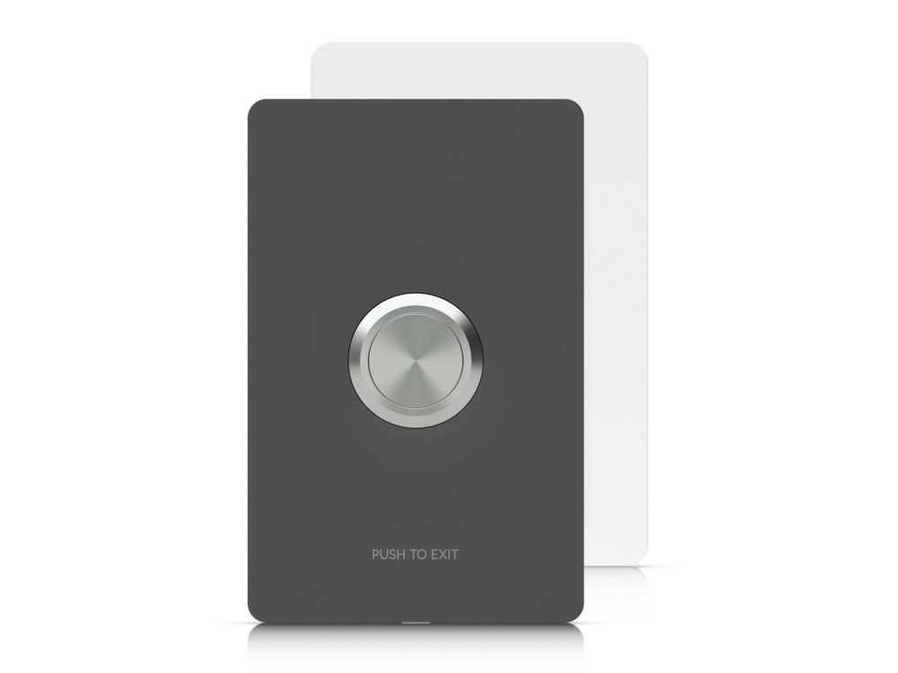 Ubiquiti UniFi Access Button met zwarte en witte frontplaat