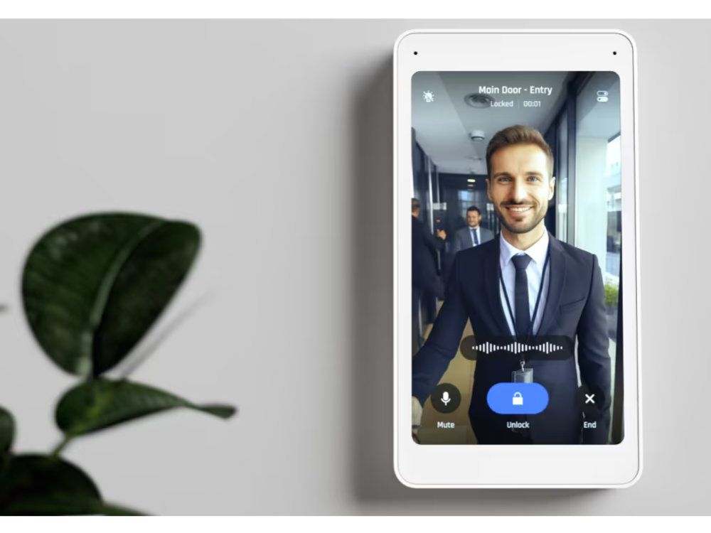 Ubiquiti UniFi Access Intercom Viewer bedieningspaneel productfoto situatiefoto gemonteerd beloproep