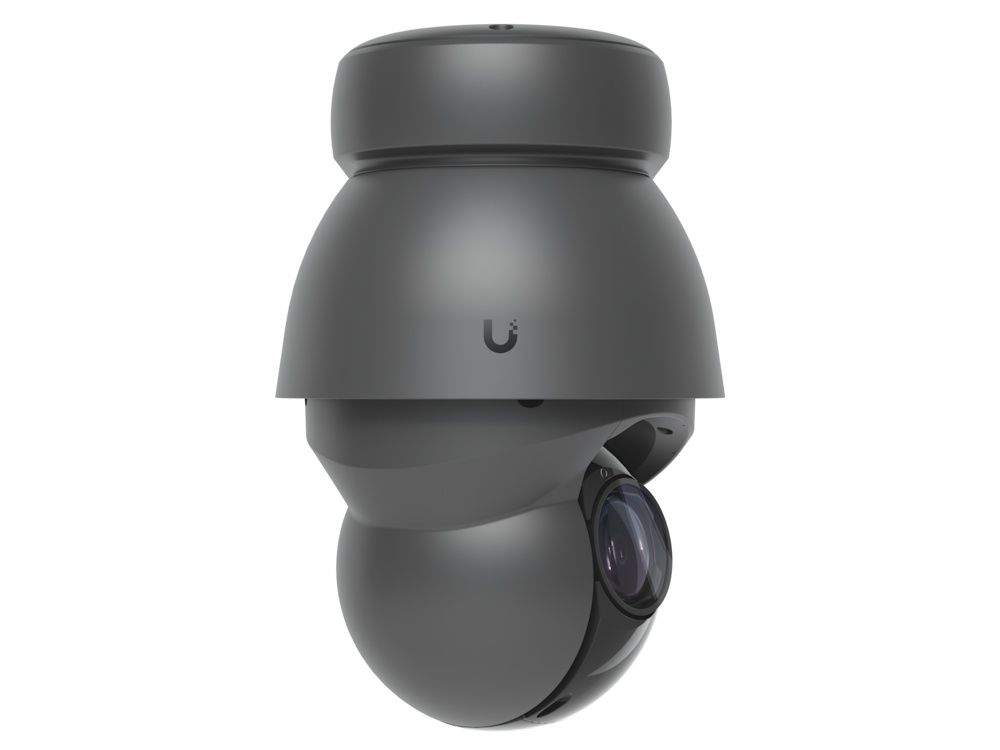 Linker zijkant van de Ubiquiti AI PTZ Precision (UVC-AI-PTZ-Precision-B) PTZ camera met 31x optische zoom