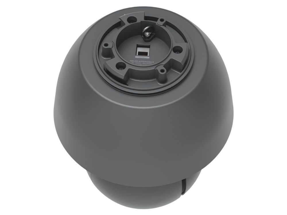 Schuin de onderkant van de Ubiquiti AI PTZ Precision (UVC-AI-PTZ-Precision-B) PTZ camera met 31x optische zoom