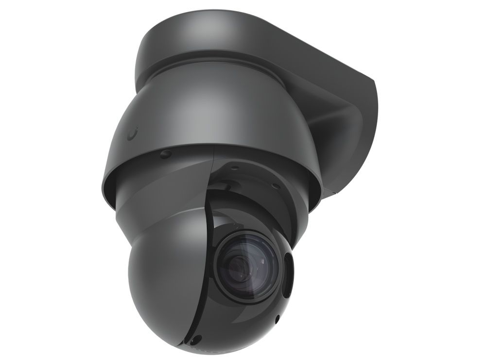 De Ubiquiti AI PTZ Precision (UVC-AI-PTZ-Precision-B) PTZ camera met 31x optische zoom met montagebeugel