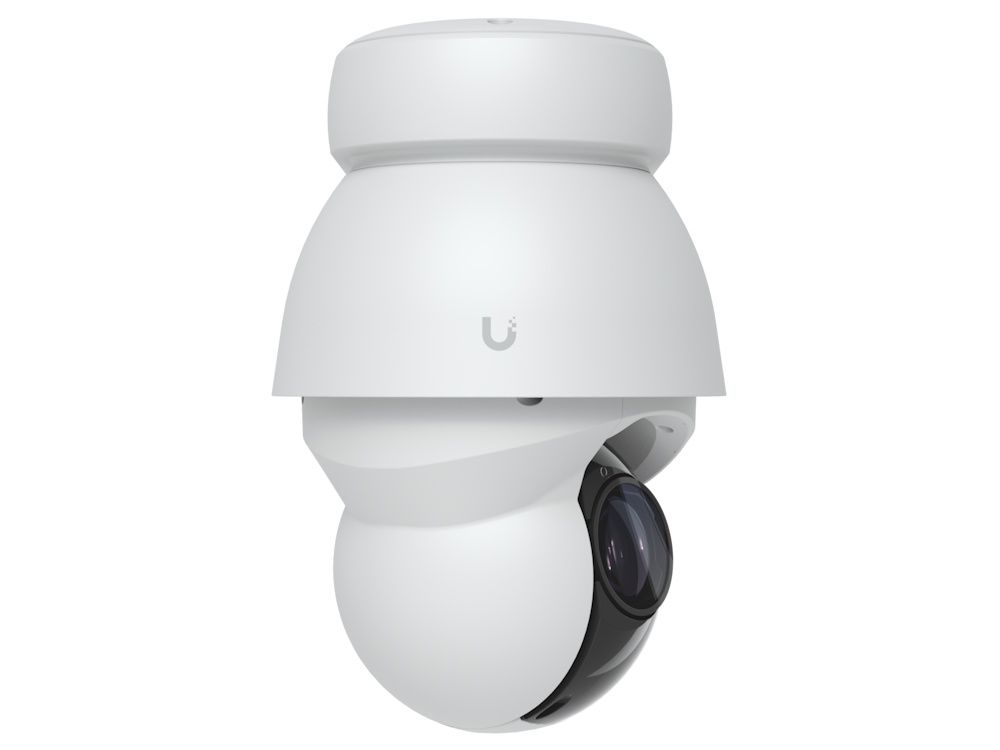 Linker zijkant van de Ubiquiti AI PTZ Precision (UVC-AI-PTZ-Precision-W) PTZ camera met 31x optische zoom